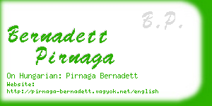 bernadett pirnaga business card